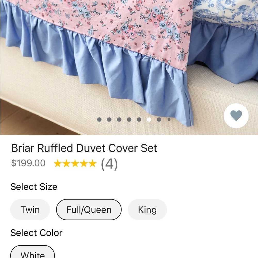 Briar Ruffled Duvet Cover Set - Picture 3 of 4